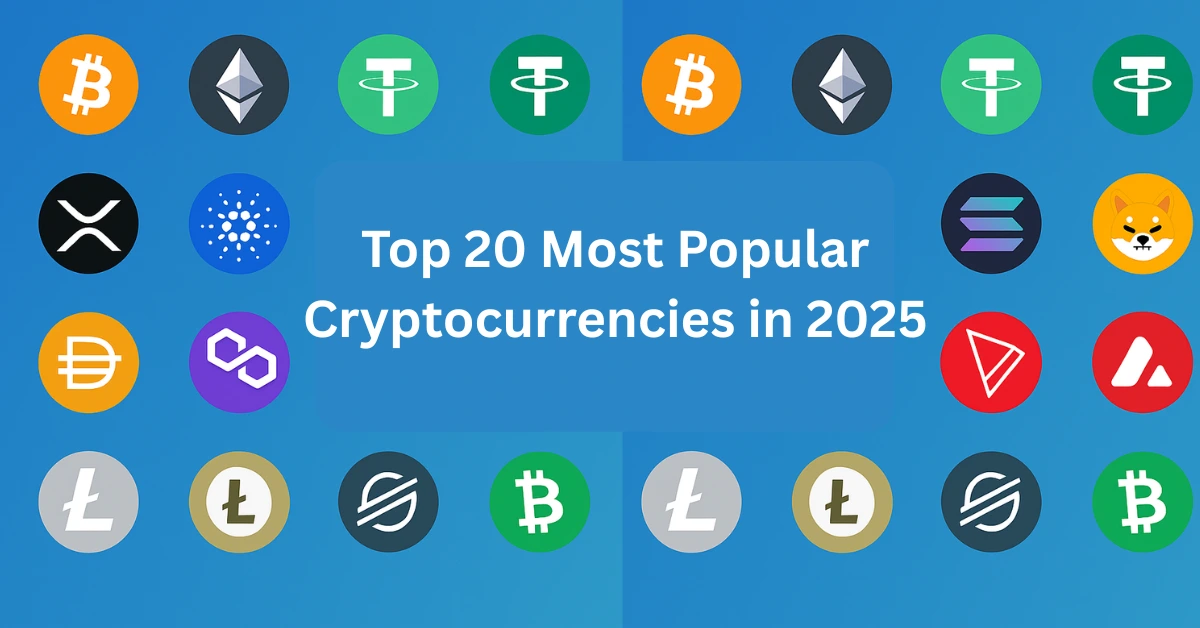 20 Most Popular Cryptocurrencies